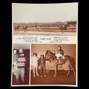 Vintage 1979 Aqueduct Horse Racing Photo Fierce Spirit Winner Cash Asmussen